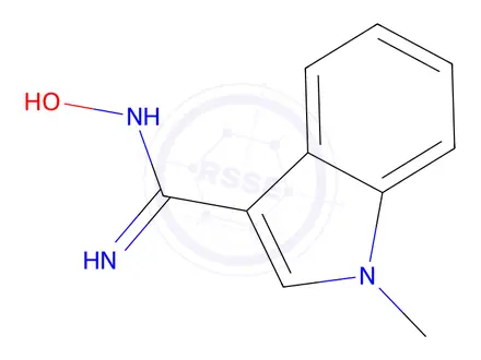 Chemical structure of N’-hydroxy-1-methyl-1H-indole-3-carboximidamide