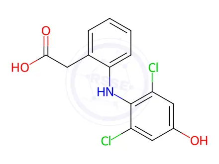 Chemical structure of 4'-Hydroxydiclofenac