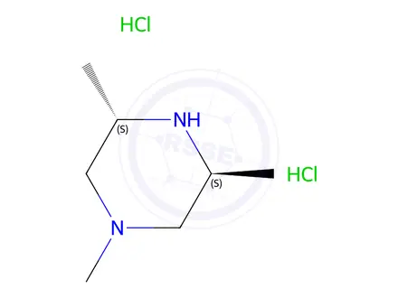Chemical structure of (3S,5S)-1,3,5-Trimethylpiperazine dihydrochloride