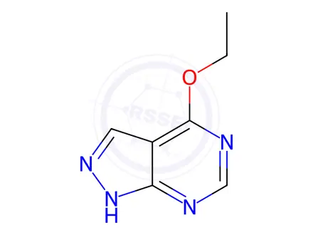 Chemical structure of 4-ethoxy-1H-pyrazolo[3,4-d]pyrimidine