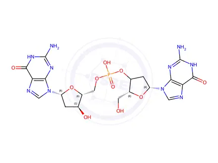 Chemical structure of deoxyguanylyl-(3'-5')-guanosine
