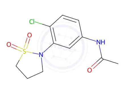 Chemical structure of N-(4-Chloro-3-(1,1-dioxidoisothiazolidin-2-yl)phenyl)acetamide