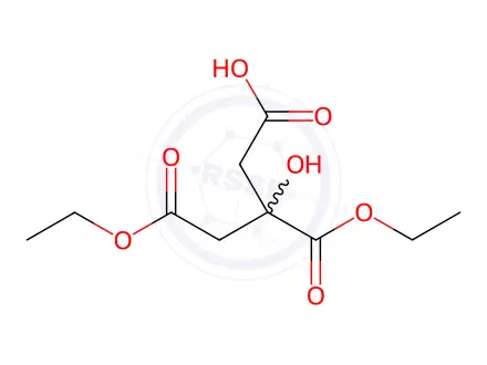 Chemical structure of Citric Acid 1,2-Diethyl Ester