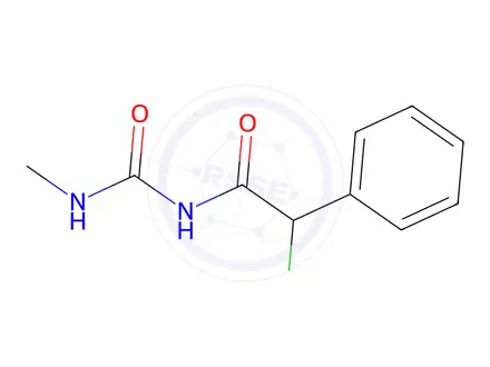 Chemical structure of 2-chloro-N-[(methylamino)carbonyl]-2-phenylacetamide