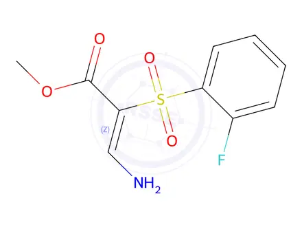 Chemical structure of Methyl (Z)-3-amino-2-((2-fluorophenyl)sulfonyl)acrylate