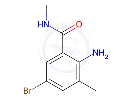 Chemical structure of 2-Amino-5-bromo-N,3-dimethylbenzamide