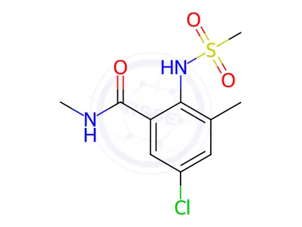 Chemical structure of 5-Chloro-N,3-dimethyl-2-(methylsulfonamido)benzamide