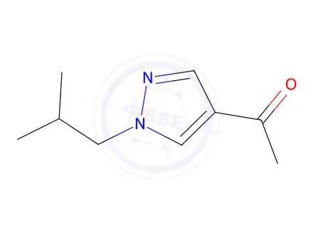 Chemical structure of 1-[1-(2-methylpropyl)-1h-pyrazol-4-yl]ethan-1-one