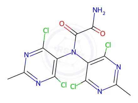 Chemical structure of N1,N1-Bis(4,6-dichloro-2-methylpyrimidin-5-yl)oxalamide