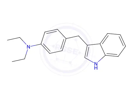 Chemical structure of 4-((1H-indol-3-yl)methyl)-N,N-diethylaniline