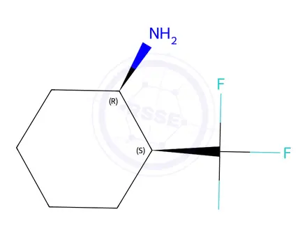 Chemical structure of cis,rel-(1R,2S)-2-(Trifluoromethyl)cyclohexan-1-amine
