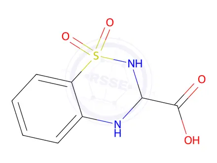 Chemical structure of 1,1-Dioxo-3,4-dihydro-2H-1,2,4-benzothiadiazine-3-carboxylic Acid