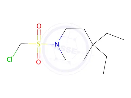 Chemical structure of 1-((Chloromethyl)sulfonyl)-4,4-diethylpiperidine