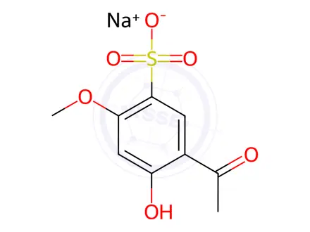 Chemical structure of Sodium Paeonolsilate