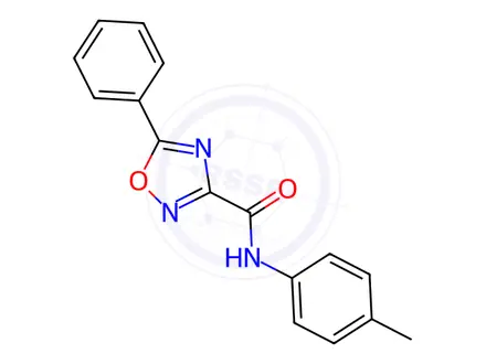 Chemical structure of N-(4-Methylphenyl)-5-phenyl-1,2,4-oxadiazole-3-carboxamide