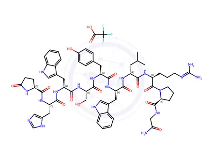 Chemical structure of Triptorelin Impurity 43 (D-Leu7 Triptorelin)