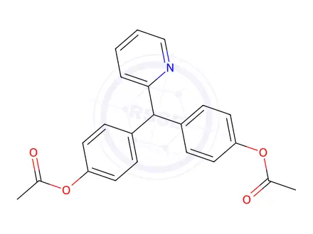Chemical structure of 5-oxo-L-proline, compound with (2-pyridylmethylene)di-p-phenylene diacetate (1:1)