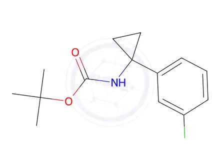 Chemical structure of tert-Butyl N-[1-(3-chlorophenyl)cyclopropyl]carbamate