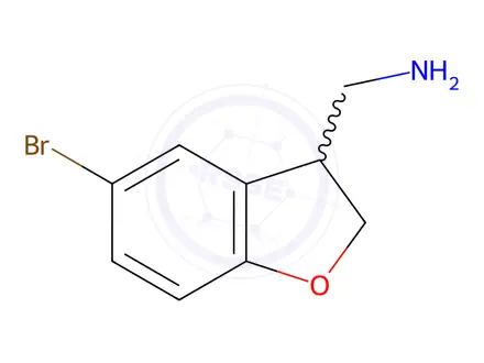 Chemical structure of (5-Bromo-2,3-dihydrobenzofuran-3-yl)methanamine