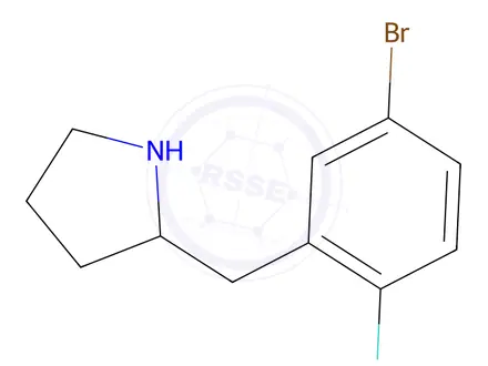 Chemical structure of 2-(5-Bromo-2-fluorobenzyl)pyrrolidine