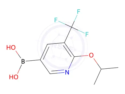 Chemical structure of 2-Isopropoxy-3-(trifluoromethyl)pyridine-5-boronic acid