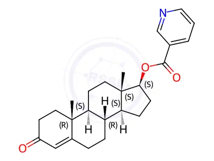 Chemical structure of Testosterone nicotinate