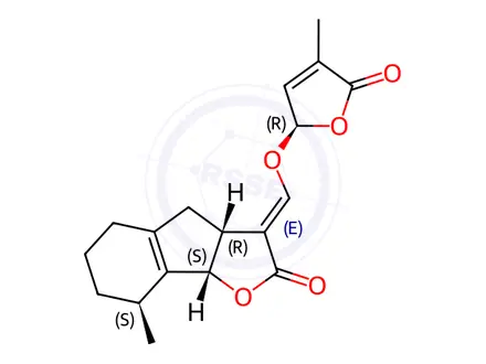 Chemical structure of (±)-sorgolactone