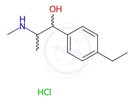 Chemical structure of 4-Ethyl ephedrine hydrochloride