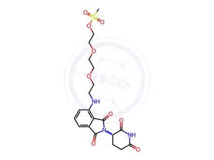 Chemical structure of Pomalidomide-NH-PEG3-Ms