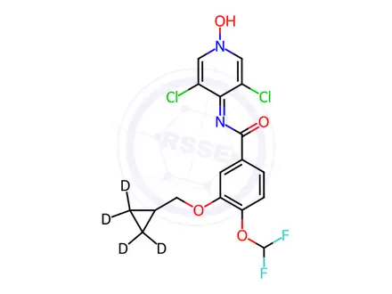 Chemical structure of Roflumilast N-Oxide-d4