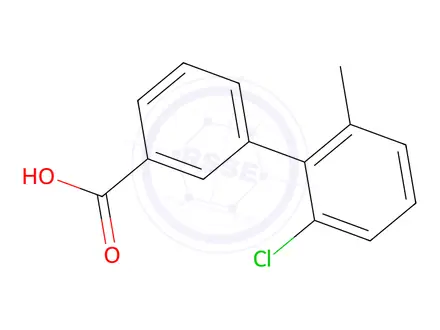 Chemical structure of 2'-Chloro-6'-methyl-[1,1'-biphenyl]-3-carboxylic acid