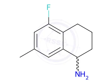 Chemical structure of 5-Fluoro-7-methyl-1,2,3,4-tetrahydronaphthalen-1-amine