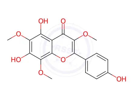 Chemical structure of 4′,5,7-Trihydroxy-3,6,8-trimethoxyflavone