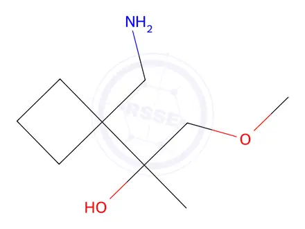Chemical structure of 2-(1-(Aminomethyl)cyclobutyl)-1-methoxypropan-2-ol