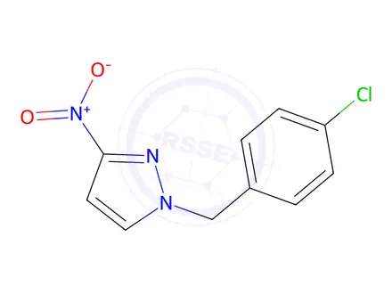 Chemical structure of 1-[(4-Chlorophenyl)methyl]-3-nitro-1h-pyrazole