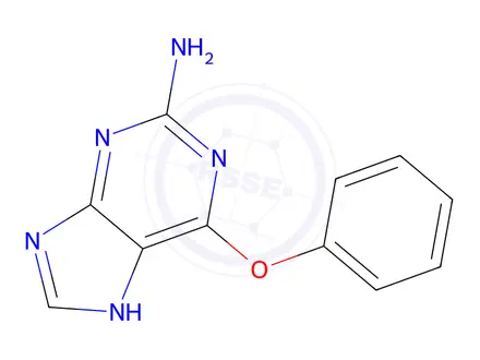 Chemical structure of 6-Phenoxy-1H-purin-2-amine