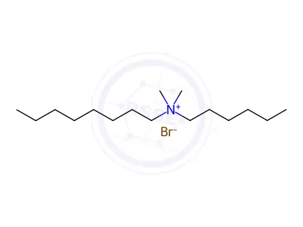 Chemical structure of Hexyl-dimethyl-octylazanium Bromide