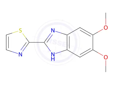 Chemical structure of 2-(5,6-Dimethoxy-1H-benzo[d]imidazol-2-yl)thiazole