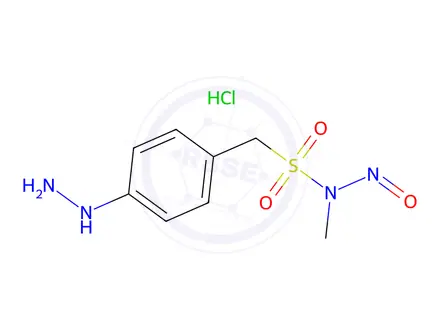 Chemical structure of 4-Hydrazino-N-methyl-N-nitrosobenzenemethane Sulphonamide mono hydrochloride
