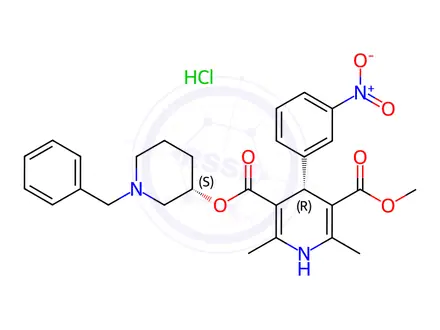Chemical structure of (3S,4R)-Benidipine HCl