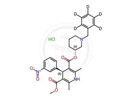 Chemical structure of rac Benidipine-d5 Hydrochloride