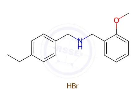 Chemical structure of N-(4-ethylbenzyl)-1-(2-methoxyphenyl)methanamine hydrobromide