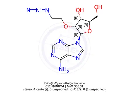 Chemical structure of 2'-O-(2-Cyanoethyl)adenosine