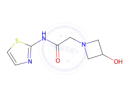 Chemical structure of 2-(3-hydroxyazetidin-1-yl)-n-(1,3-thiazol-2-yl)acetamide