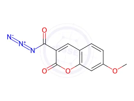 Chemical structure of 7-Methoxycoumarin-3-carbonyl Azide