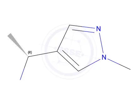 Chemical structure of (R)-1-(1-Methyl-1H-pyrazol-4-yl)ethanamine