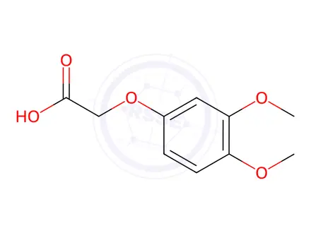 Chemical structure of 2-(3,4-Dimethoxyphenoxy)acetic Acid