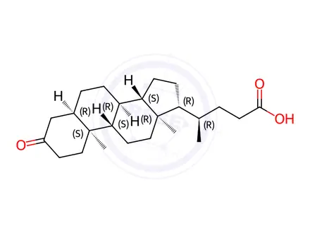 Chemical structure of 3-Oxo-5b-cholanoic Acid