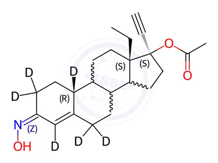 Chemical structure of Norgestimate-d6 (major)