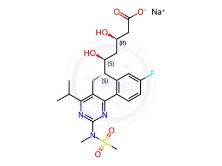 Chemical structure of Rosuvastatin (6S)-Isomer (Sodium Salt)